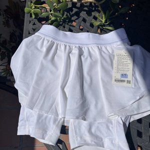 lululemon Court Rival High-Rise Skirt Extended Liner WHITE sz 6 - NWT